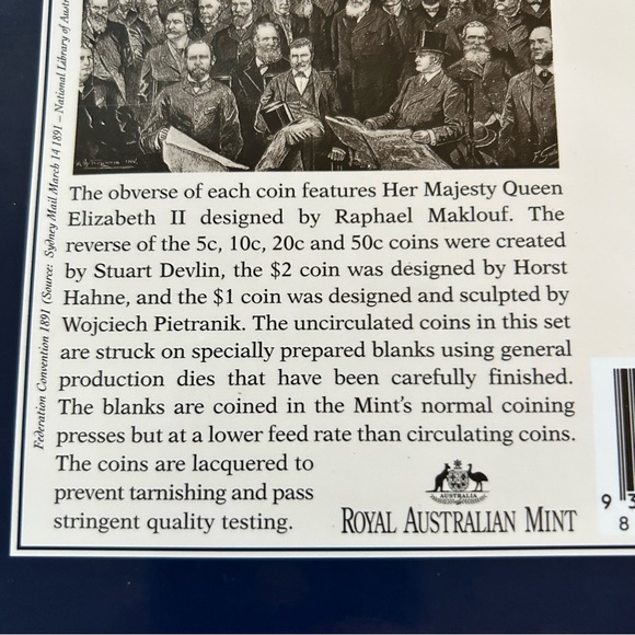 Royal Australian Mint 1996 - Uncirculated Coin Set - Sir Henry Parkes - Picture 5 of 11